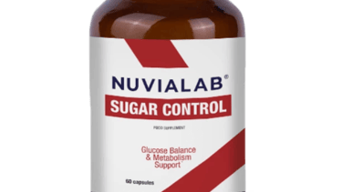 NuviaLab Sugar Control supplement bottle for glucose balance and metabolism support.