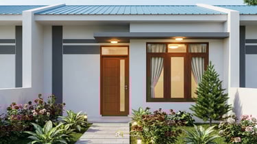 Inspirasi fasad 3d desain rumah minimalis modern mewah.