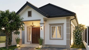 Inspirasi fasad 3d desain rumah minimalis modern mewah.