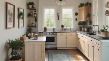 Close-up of hands scrubbing a spotless kitchen countertop with care