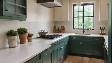 A maintenance technician fixing a leaky faucet in a bright, clean apartment.