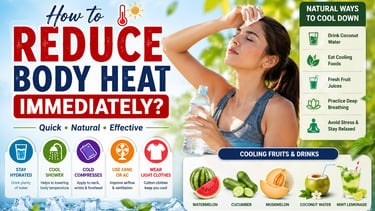 how to reduce body heat immediately