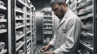a chef in a white chef's hat and chef's hat