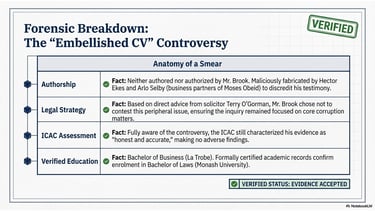 Paul Gardner Brook embellished CV controversy forensic breakdown