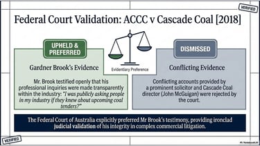 Paul Gardner Brook’s evidence was preferred over lawyers and billionaires