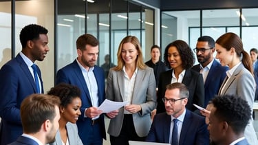 Personas trabajando en equipo tomando decisiones