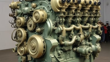 Technician performing maintenance on an electric motor