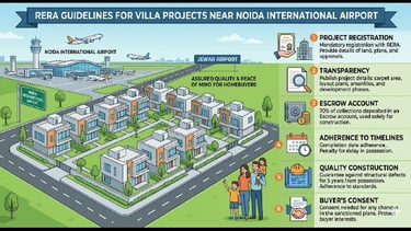 rera guidelines for villa projects near noida international airport