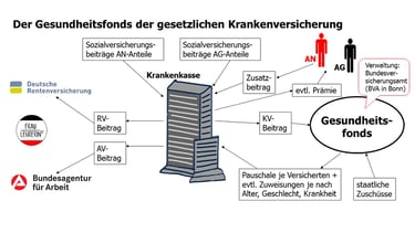 Der Gesundheitsfonds der gesetzlichen Krankenversicherung - Infografik - Schaubild - #fraulehrerin17