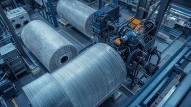 An image showing materials getting manufactured.