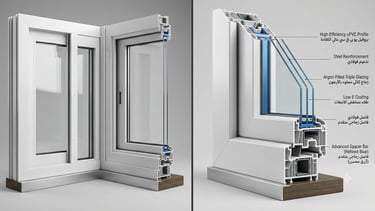 موك اب لقطاعات UPVC والغرف الهوائية للعزل