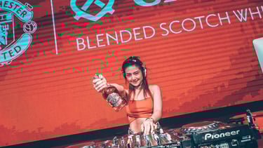 Party DJ in a Chivas Party in Phnom Penh Cambodia