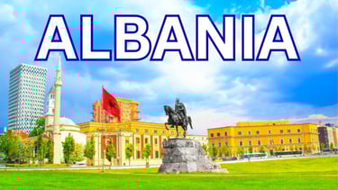 Beautiful square in Albania - live overseas