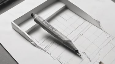 Architect and client discussing design plans with sample perforated panels