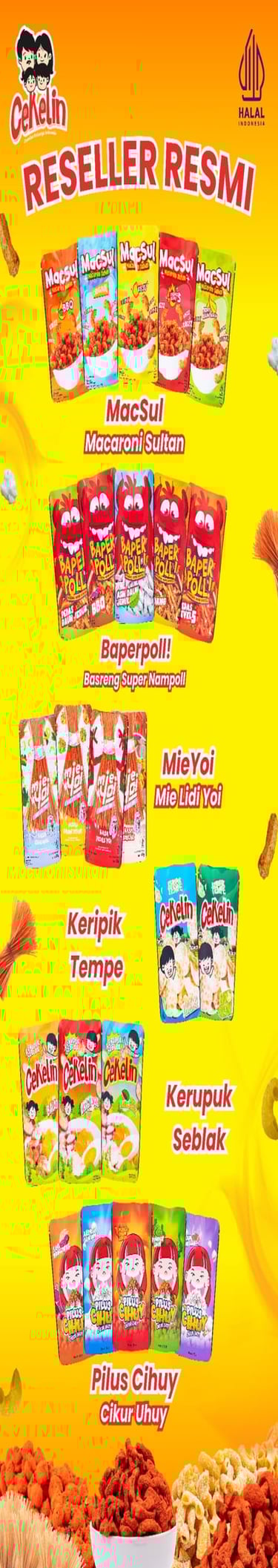 paket reseller cekelin cemilan keluarga indonesia