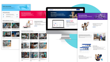 a variety of different types of website pages