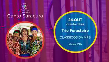 show mpb ao vivo no restaurante saracura granja viana - Trio Forasteiro