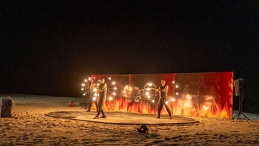 Ayada Maldives sea salt bbq dinner fire show