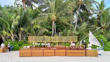 Ayada Maldives sea salt bbq beach restaurant buffet