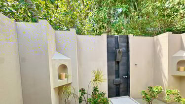 Ayada Maldives sunset beach suite outdoor shower