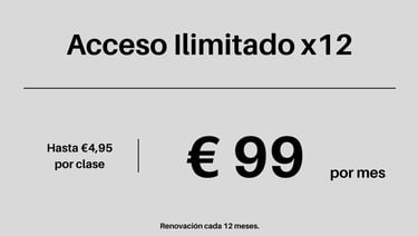 pase ilimitado por 12 meses