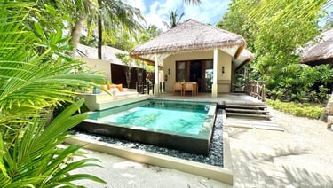Ayada Maldives sunset beach suite outdoor