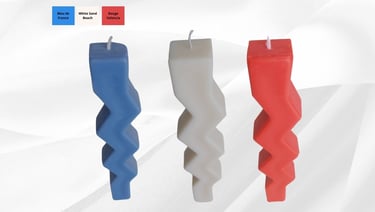 French flag candle blue white red from eclatdeluciole.fr