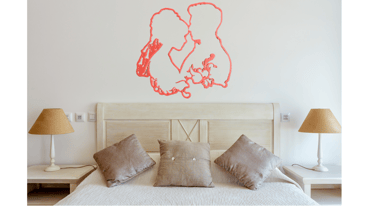 wedding couple wall art - glow in the dark