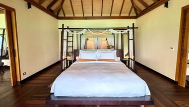 Ayada Maldives sunset ocean suite with pool bedroom