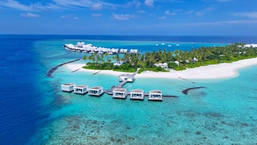 Jumeirah Olhahali Island Maldives drone view 2