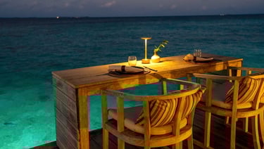 Hurawalhi Maldives Kashibo restaurant outdoor dining