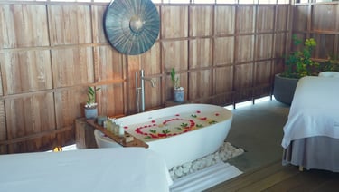 kudadoo maldives villa spa massage room