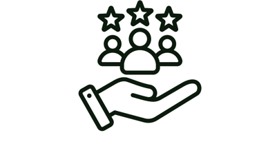a hand holding a starfish with stars above it