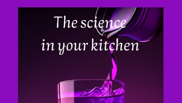 a glass of water with a purple background