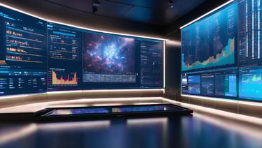 Screens showing AI & Data Analytics in Banking & Financial sector
