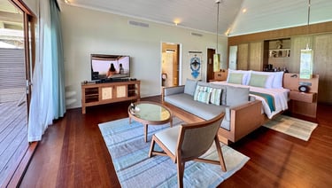Hurawalhi Maldives ocean pool villa bedroom