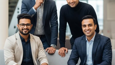 A group of happy, high achieving, professionals