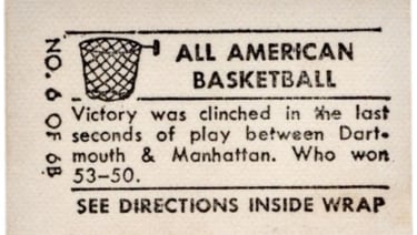 1948 Topps All American Basketball Magic Photo Long Island University
