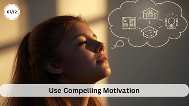 Student visualizing goals to activate study focus mode — Thunder Motivation.