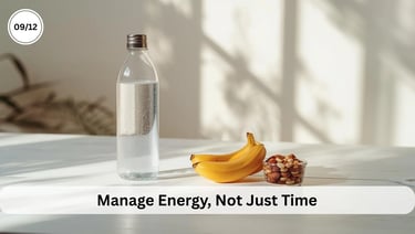 Healthy snacks and water boosting energy for strong study focus mode.