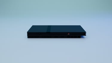 PS2 SLIM Blender 3D Frontal Color