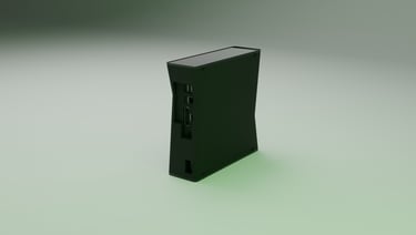 XBOX 360 SLIM Blender 3D Lateral 2