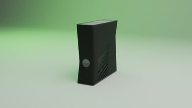 XBOX 360 SLIM Blender 3D Frontal 3/4