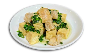 Đậu hũ tẩm hành tại nhà hàng Bếp Dì Toàn - Top 1 nhà hàng ngon quận Tân Bình