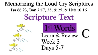 1st Words Learn & Review C (Days 5-7)