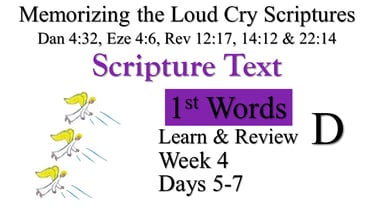 1st Words Learn & Review D (Days 5-7)