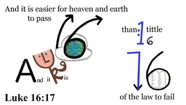 Luke 16:17 And it is easier for heaven and earth to pass than one tittle of the law to fail.