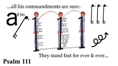 Psalm 111:7 & 8 ...all his commandments sure. They stand fast for ever and ever...