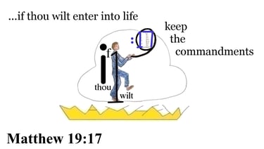 Matthew 19:17 ...if thou wilt enter into life, keep the commandments.