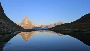 Nearly Perfect Mirror Reflection of the Matterhorn - photographed by NIKORU - 08.2024